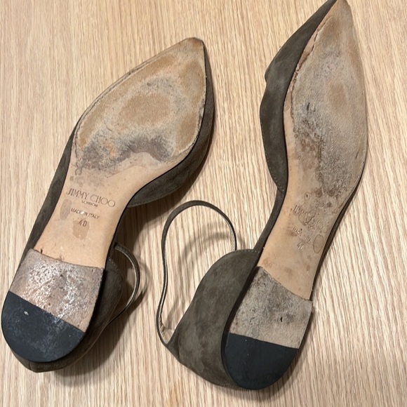 Jimmy Choo London Ladies Shoes, Made in Italy, size 40, gently used, Olive Green - Picture 7 of 11